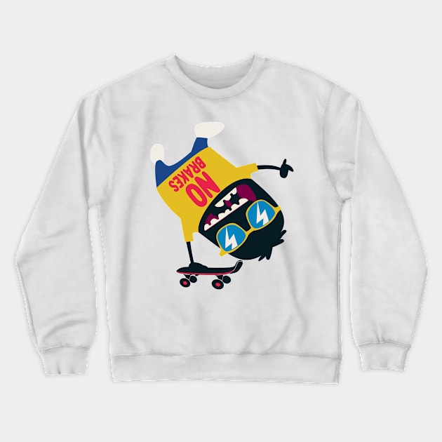 Crazy Skater Monster T-Shirt Phone Case Tee Totebag T-Shirt Crewneck Sweatshirt by mertkaratay